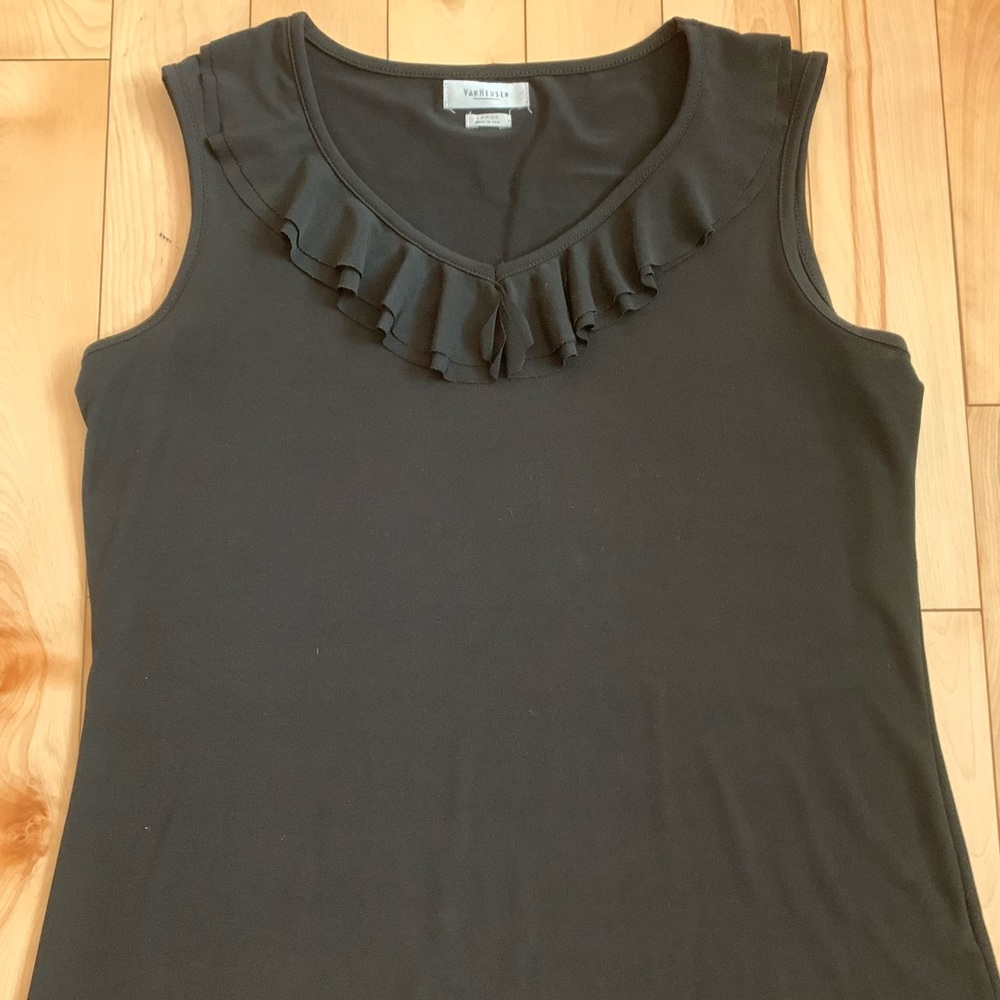 Van Heusen Ruffle V-Neck Top